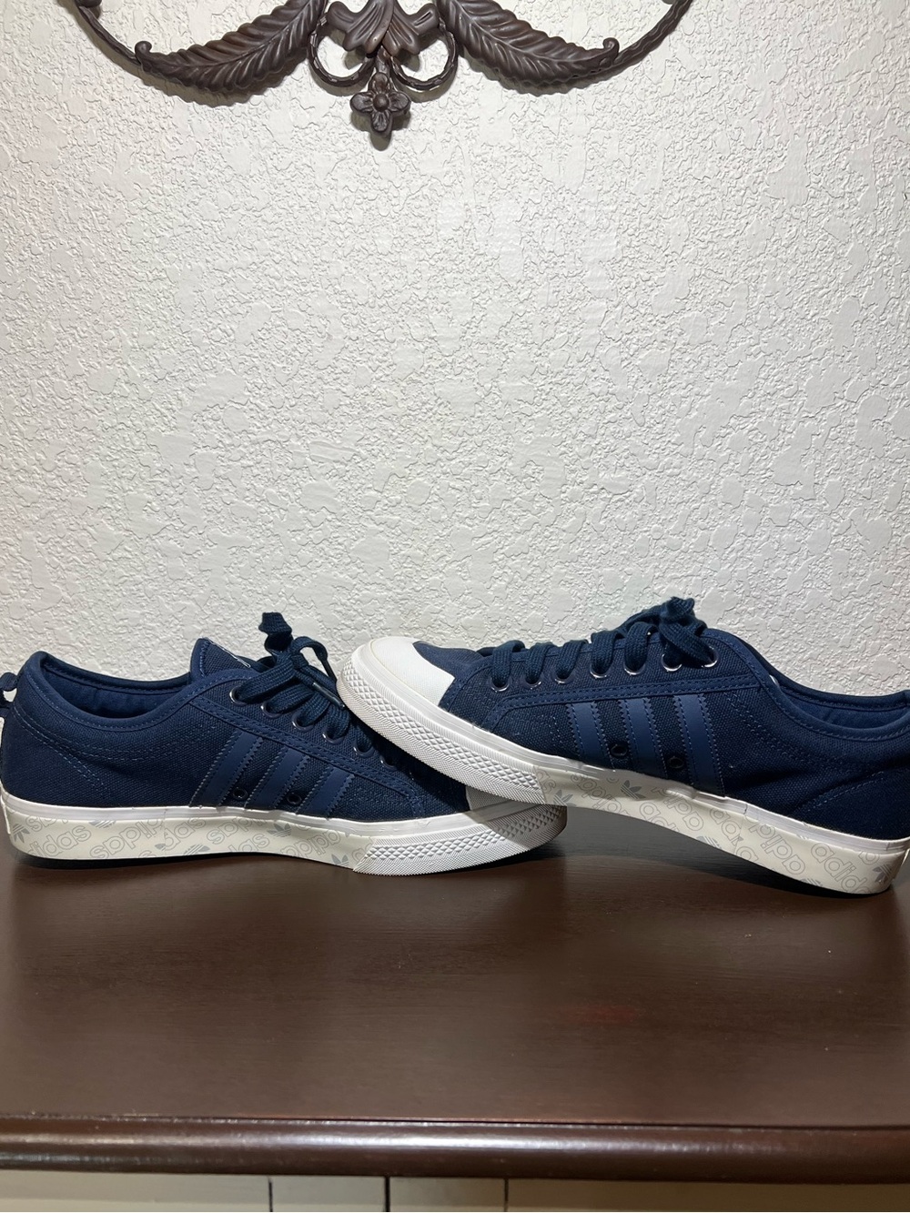 adidas Men’s Navy Low-Top Canvas Sneakers